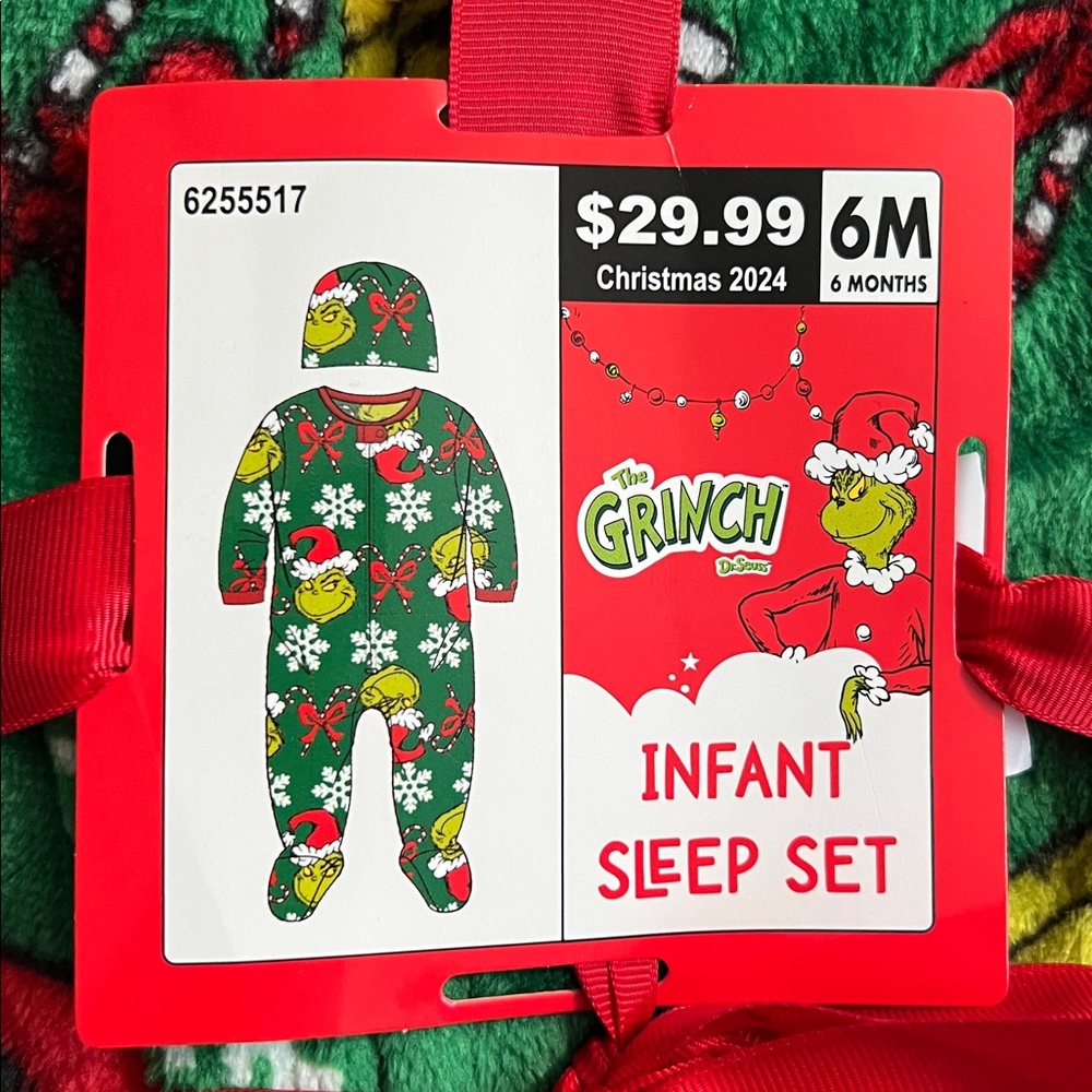 The Grinch Infant Sleep Set Bodysuit and Cap